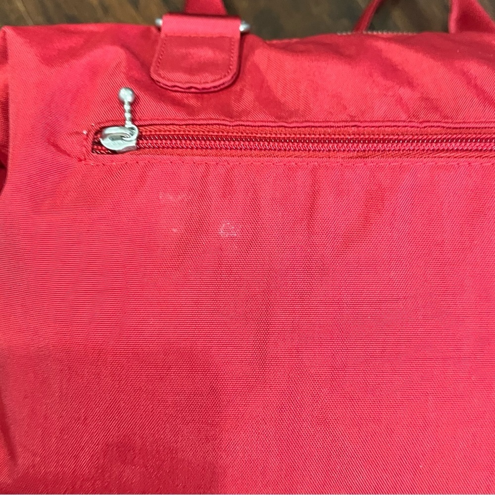 BAGGALLINI laptop travel bag. Red 12”x13” Nylon convertible with many pockets - Picture 12 of 16